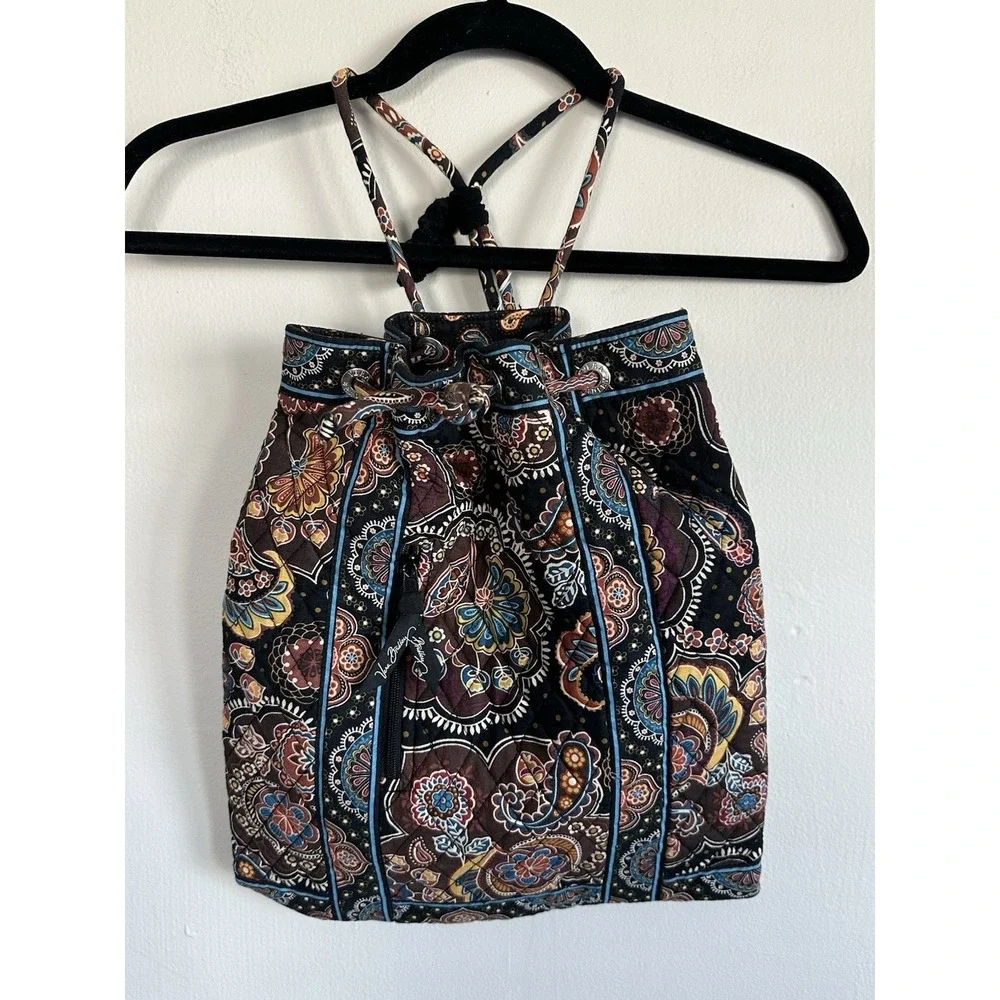 VERA BRADLEY Drawstring Paisley Backpack 